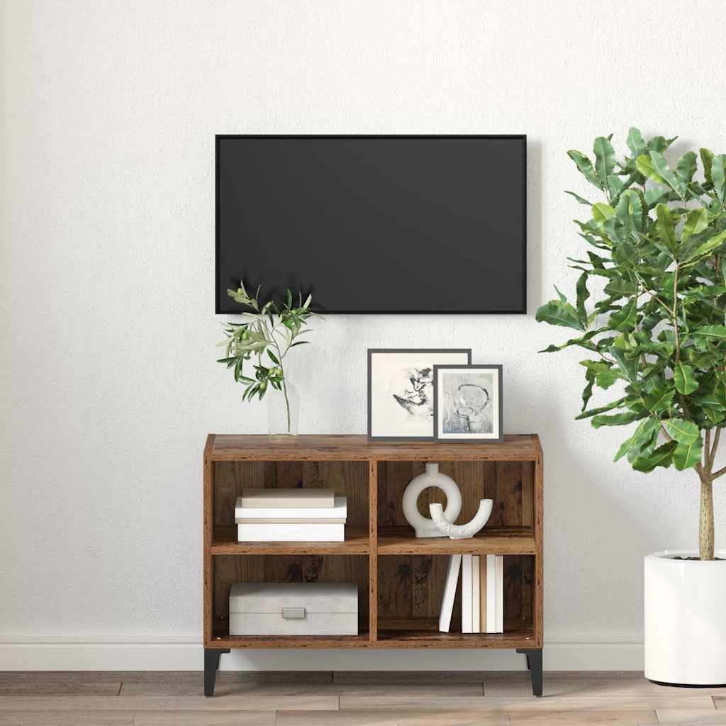 TV Cabinet Set Wall-mounted Brown Engineered Wood
