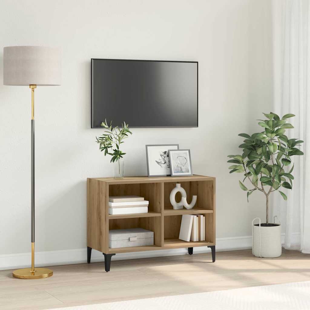 TV Cabinet Set Wall-mounted Brown Engineered Wood