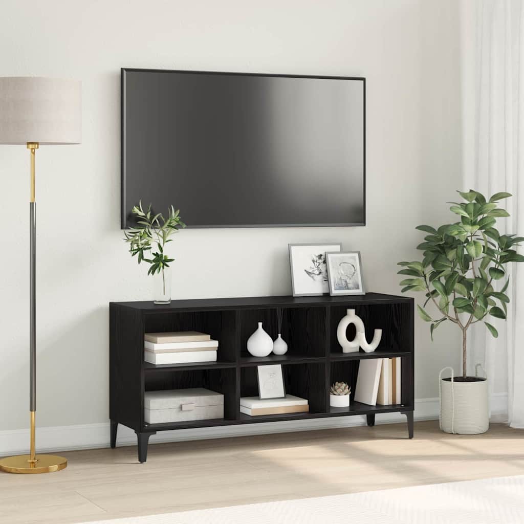 TV Cabinet Set Black 103.5 x 30 x 50 cm Engineered Wood