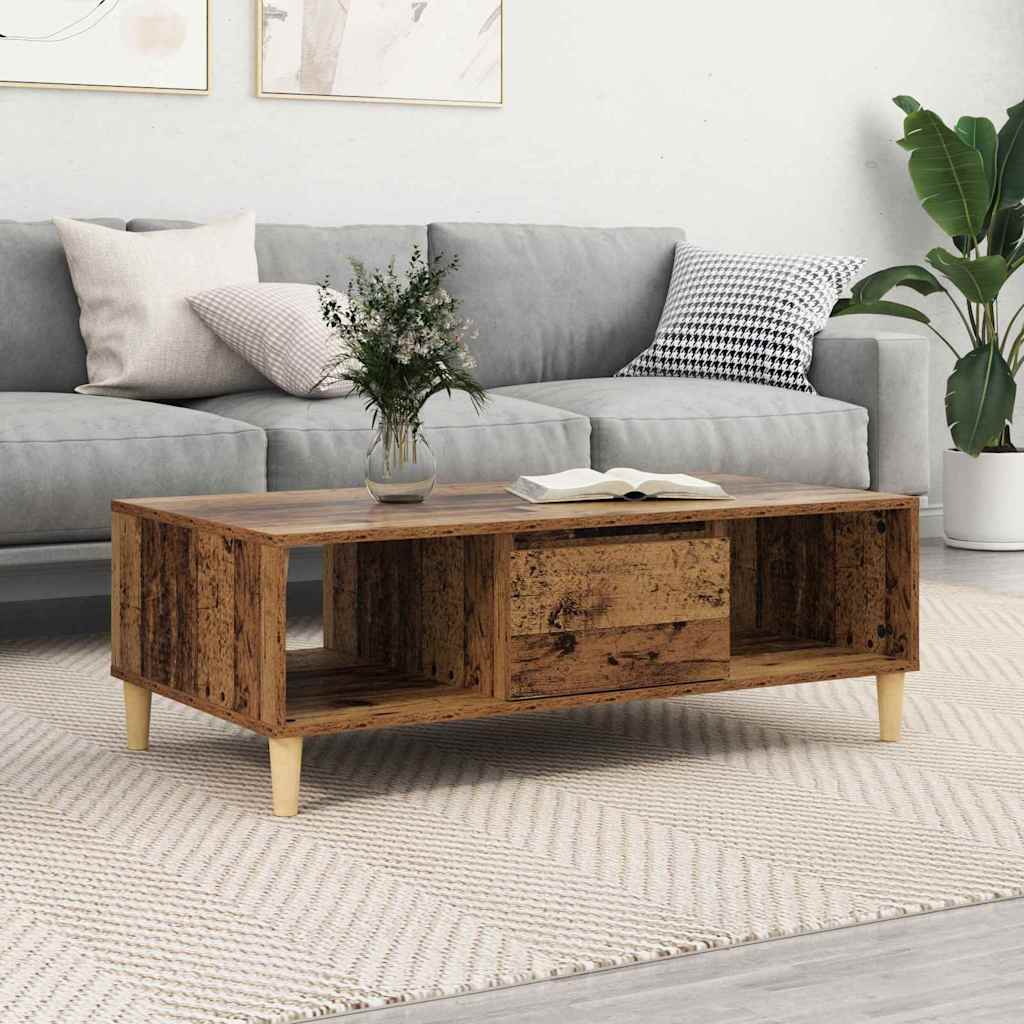 Coffee Table Old Wood 102 x 55 x 35 cm Engineered Wood