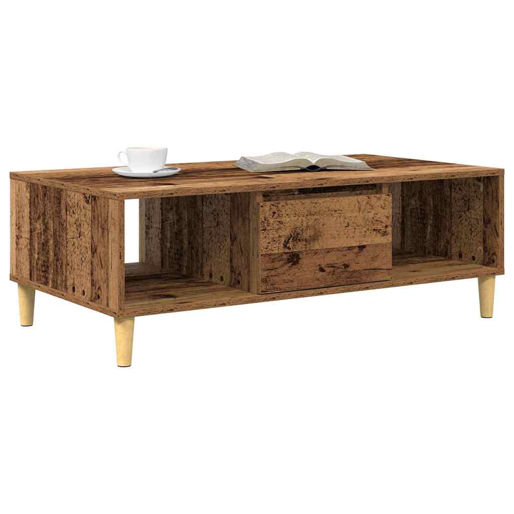 Coffee Table Old Wood 102 x 55 x 35 cm Engineered Wood