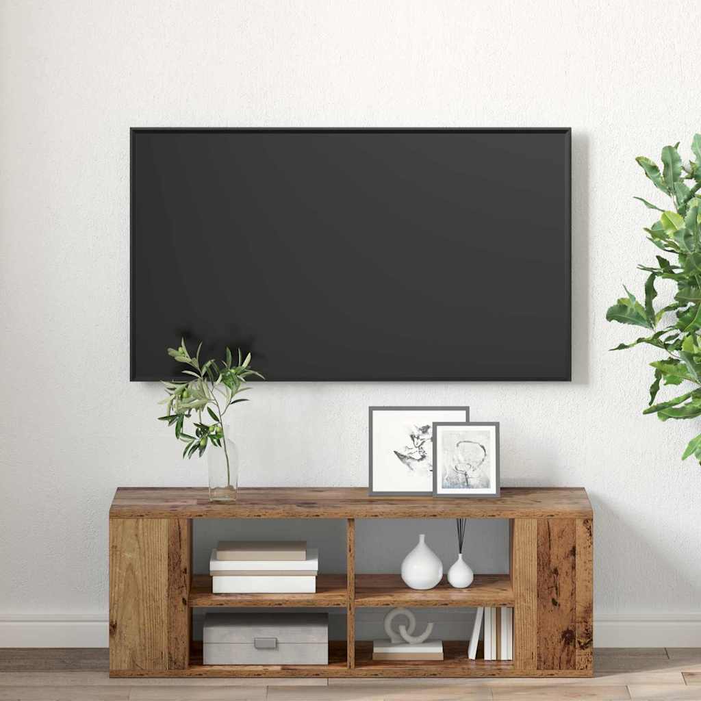 TV Cabinet Set Old Wood 102 x 35 x 35 cm Engineered Wood