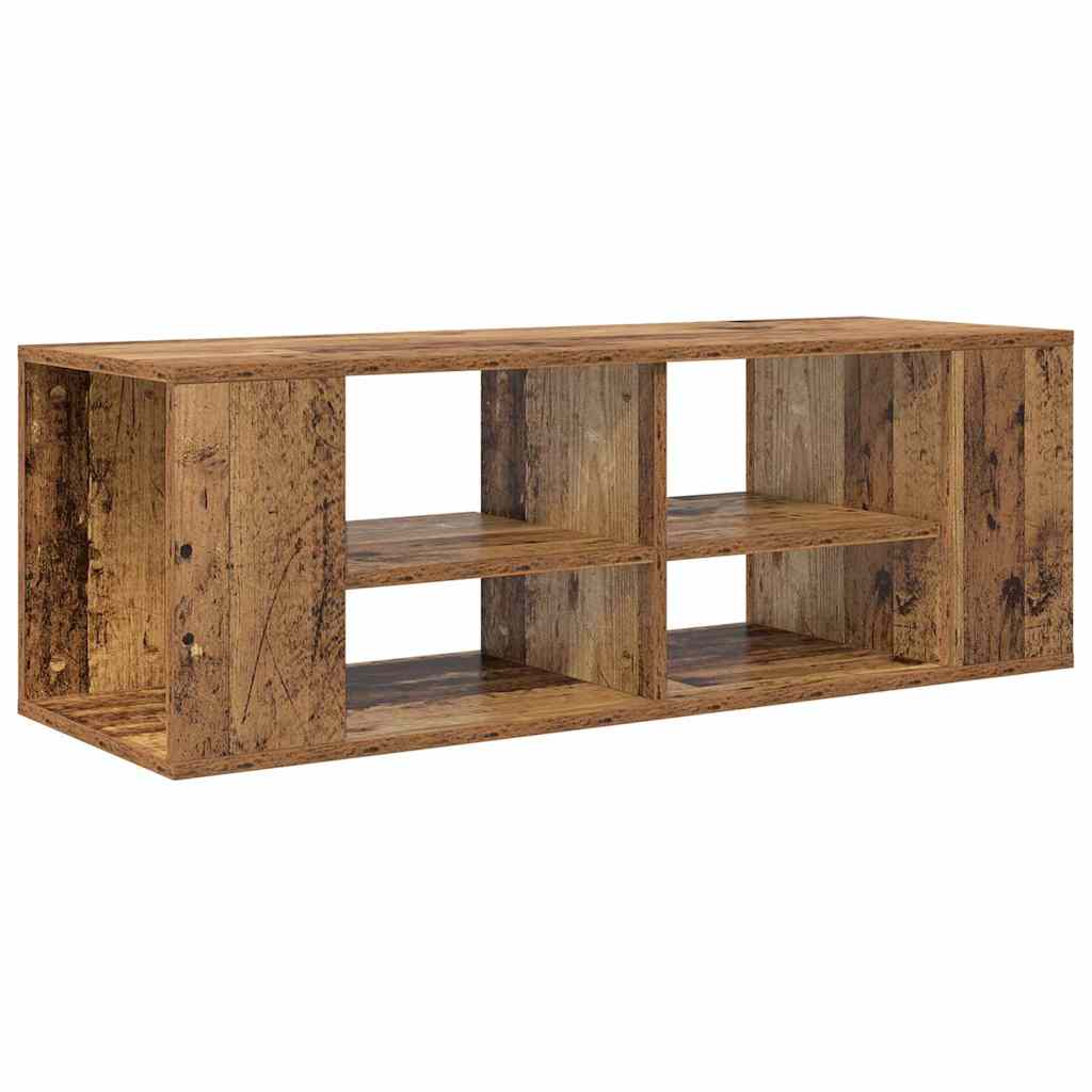 TV Cabinet Set Old Wood 102 x 35 x 35 cm Engineered Wood