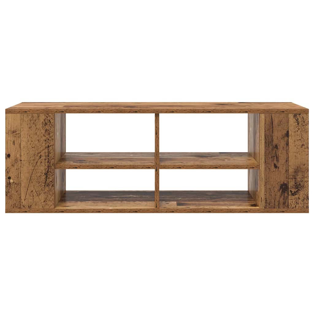 TV Cabinet Set Old Wood 102 x 35 x 35 cm Engineered Wood