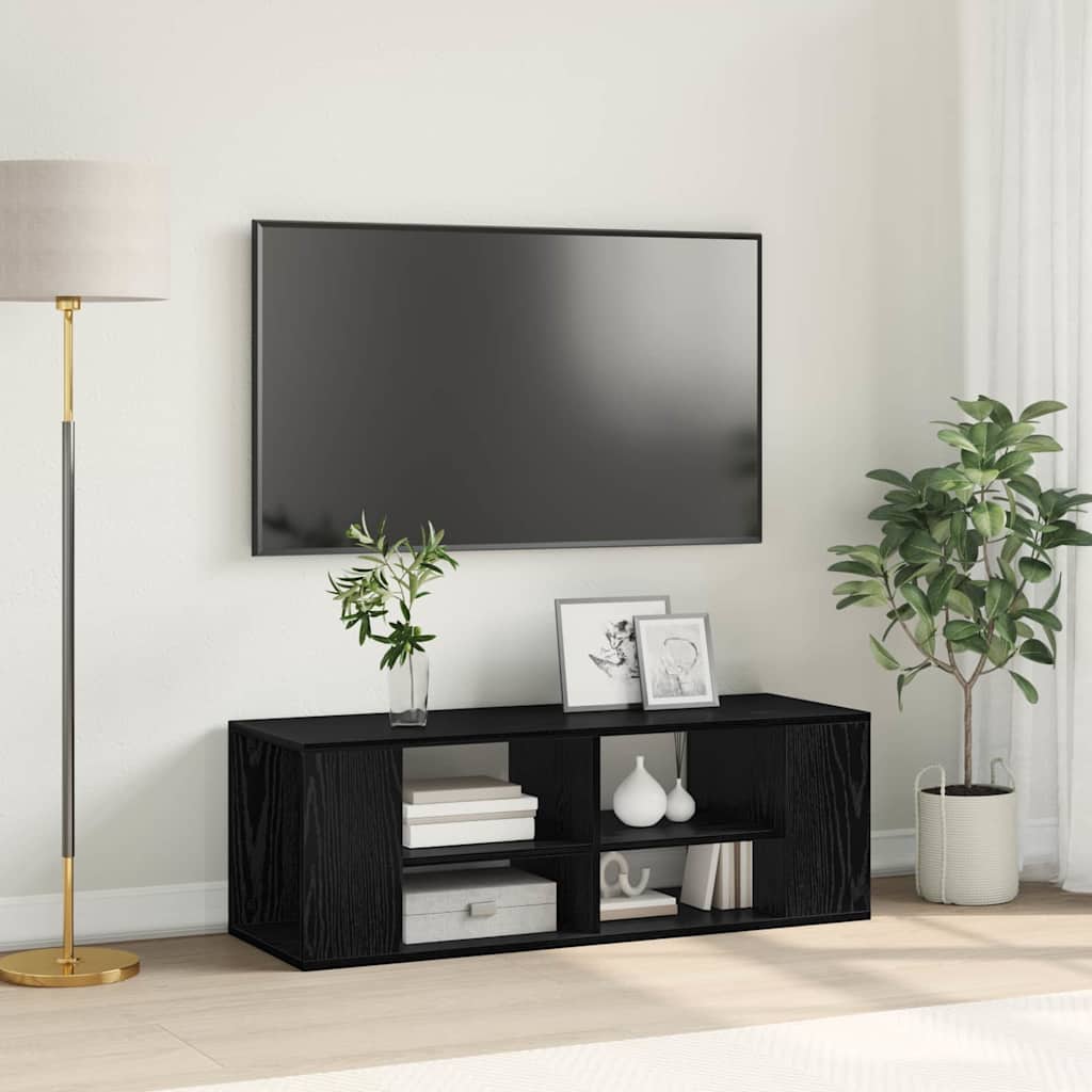 TV Cabinet Set 102 x 35 x 35 cm Black Oak Engineered Wood