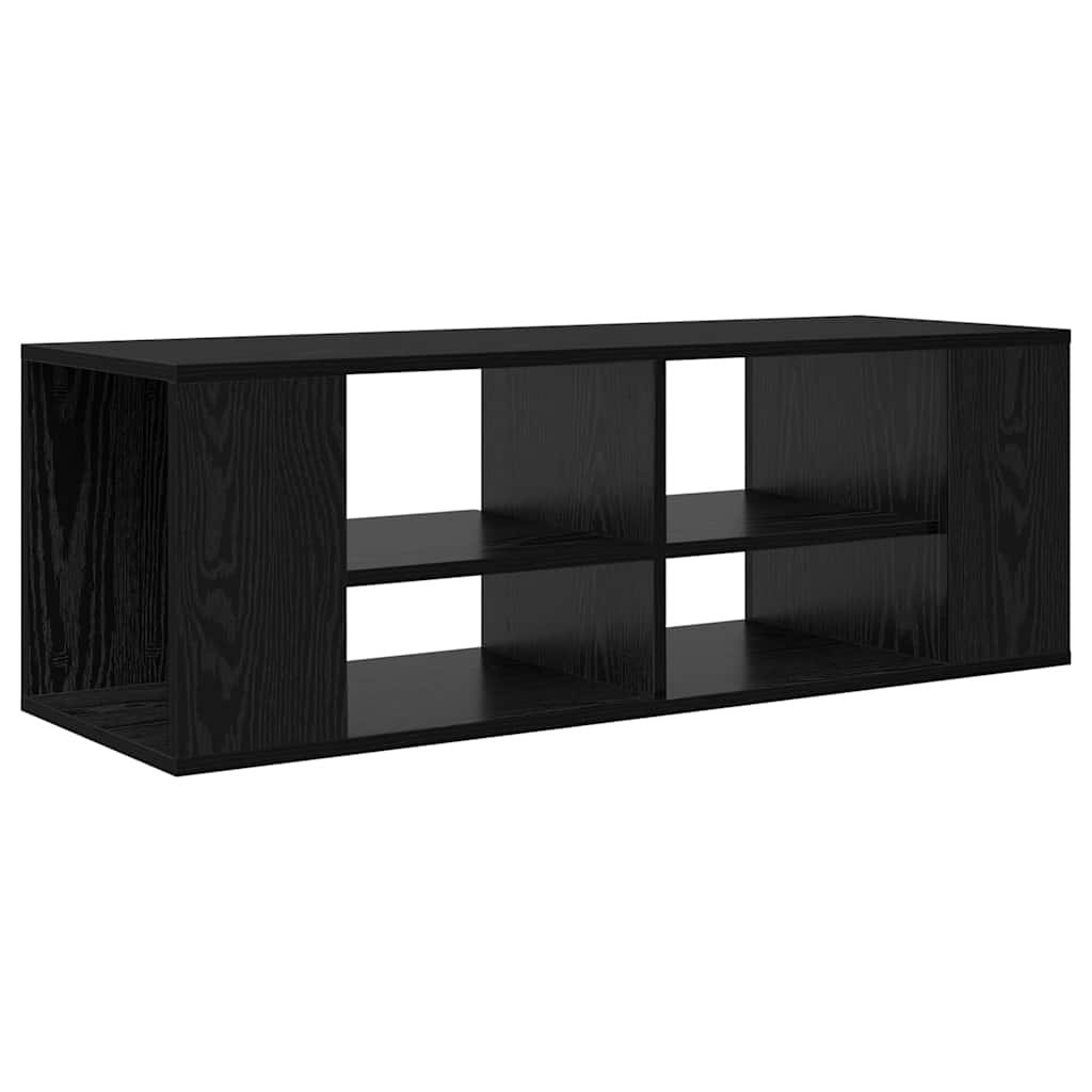 TV Cabinet Set Black Oak 102 x 35 x 35 cm Engineered Wood