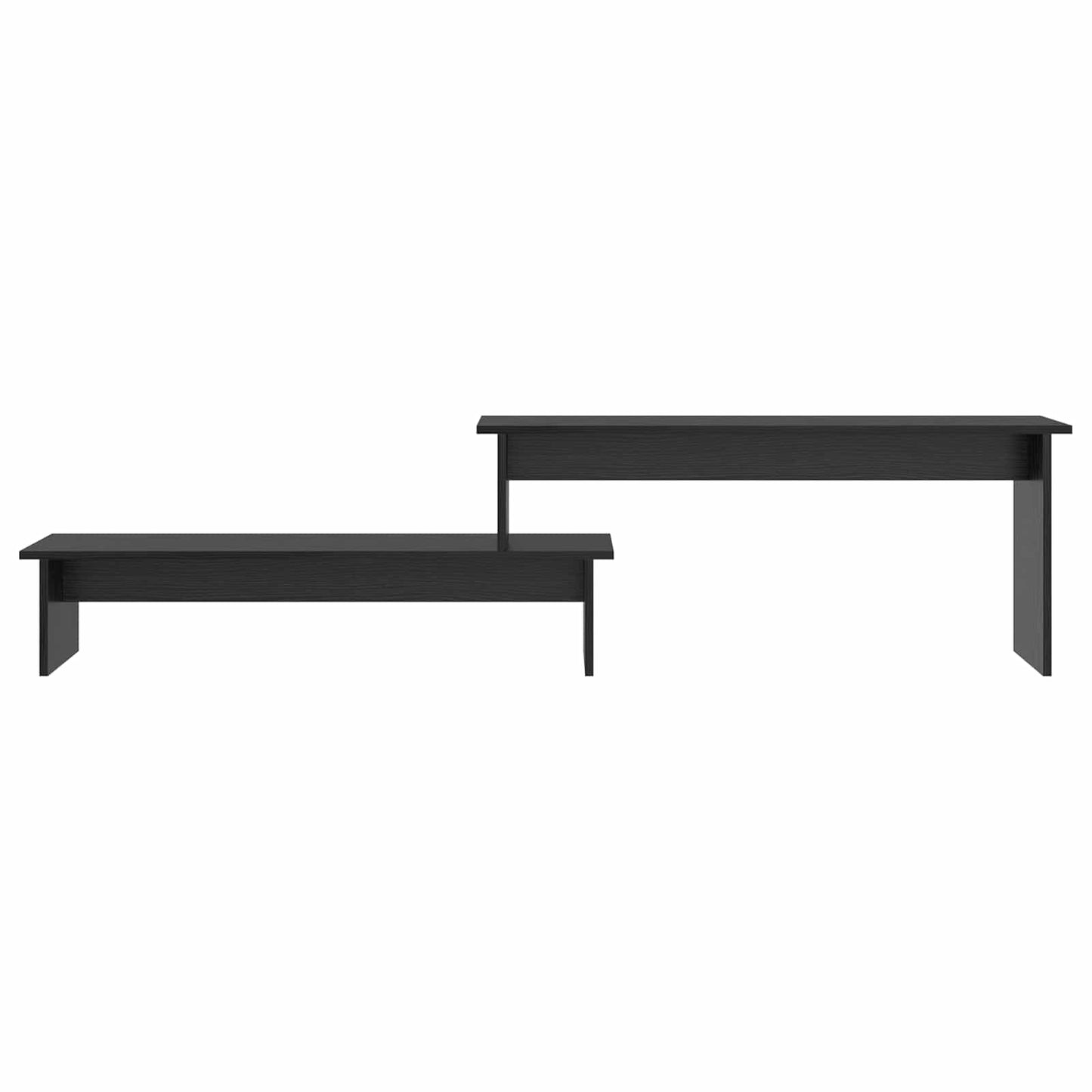 TV Cabinet Set Black Oak 180.5 x 30 x 43 cm Engineered Wood