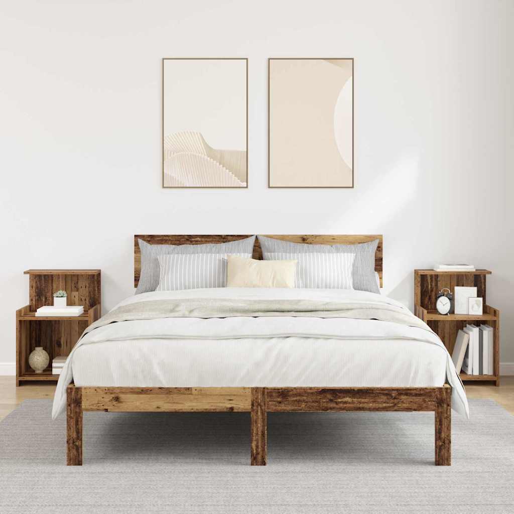 Bedside Cabinet 2 pcs Old Wood 40 x 35 x 60 cm Engineered Wood