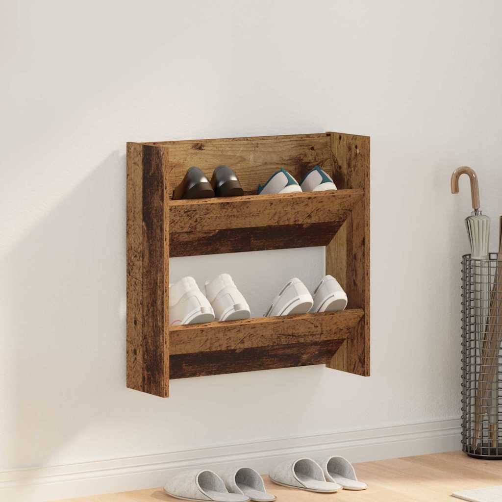 Shoe Cabinet Old Wood 60 x 18 x 60 cm Engineered Wood