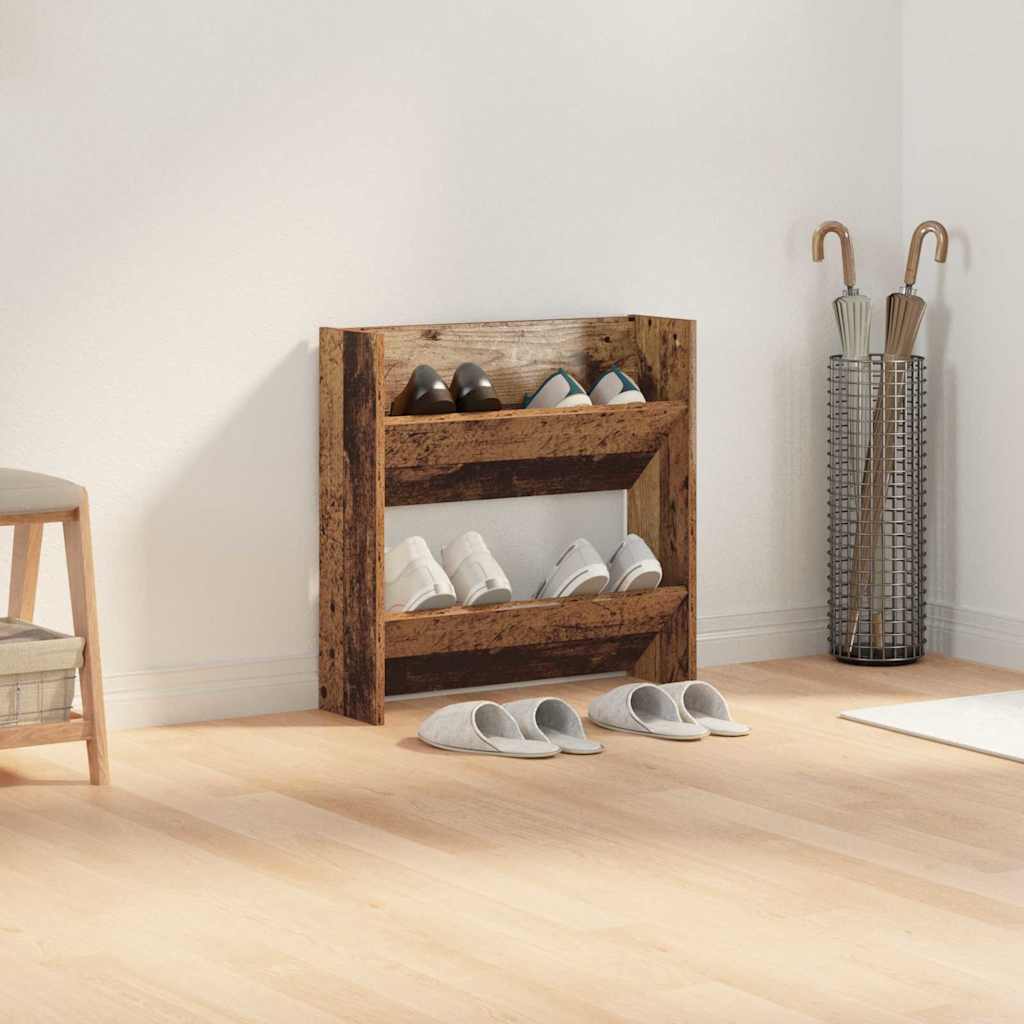 Shoe Cabinet Old Wood 60 x 18 x 60 cm Engineered Wood