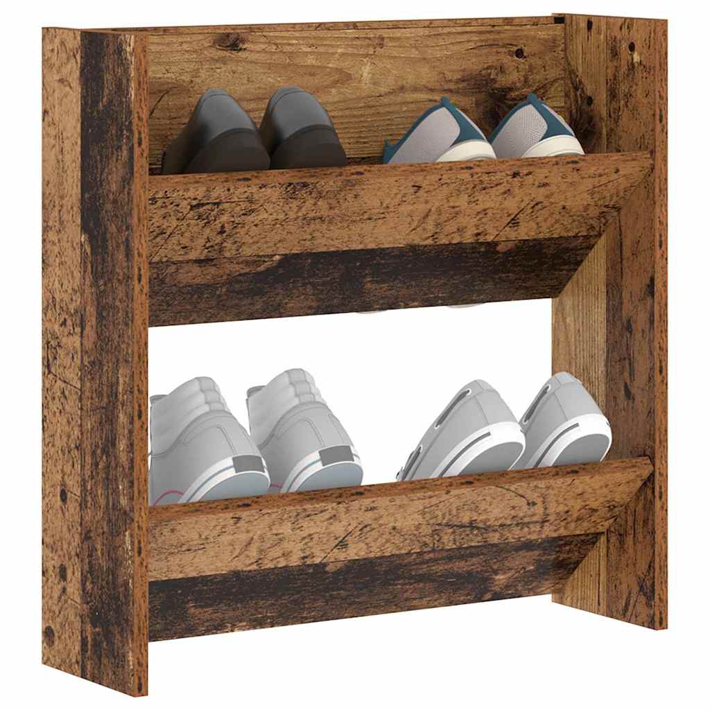 Shoe Cabinet Old Wood 60 x 18 x 60 cm Engineered Wood