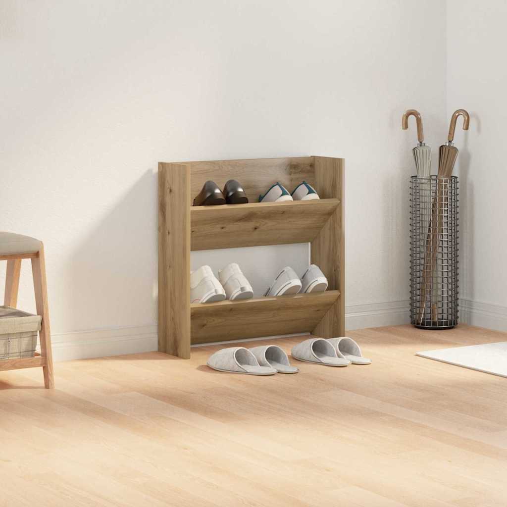 Shoe Cabinet Artisan Oak 60 x 18 x 60 cm Engineered Wood