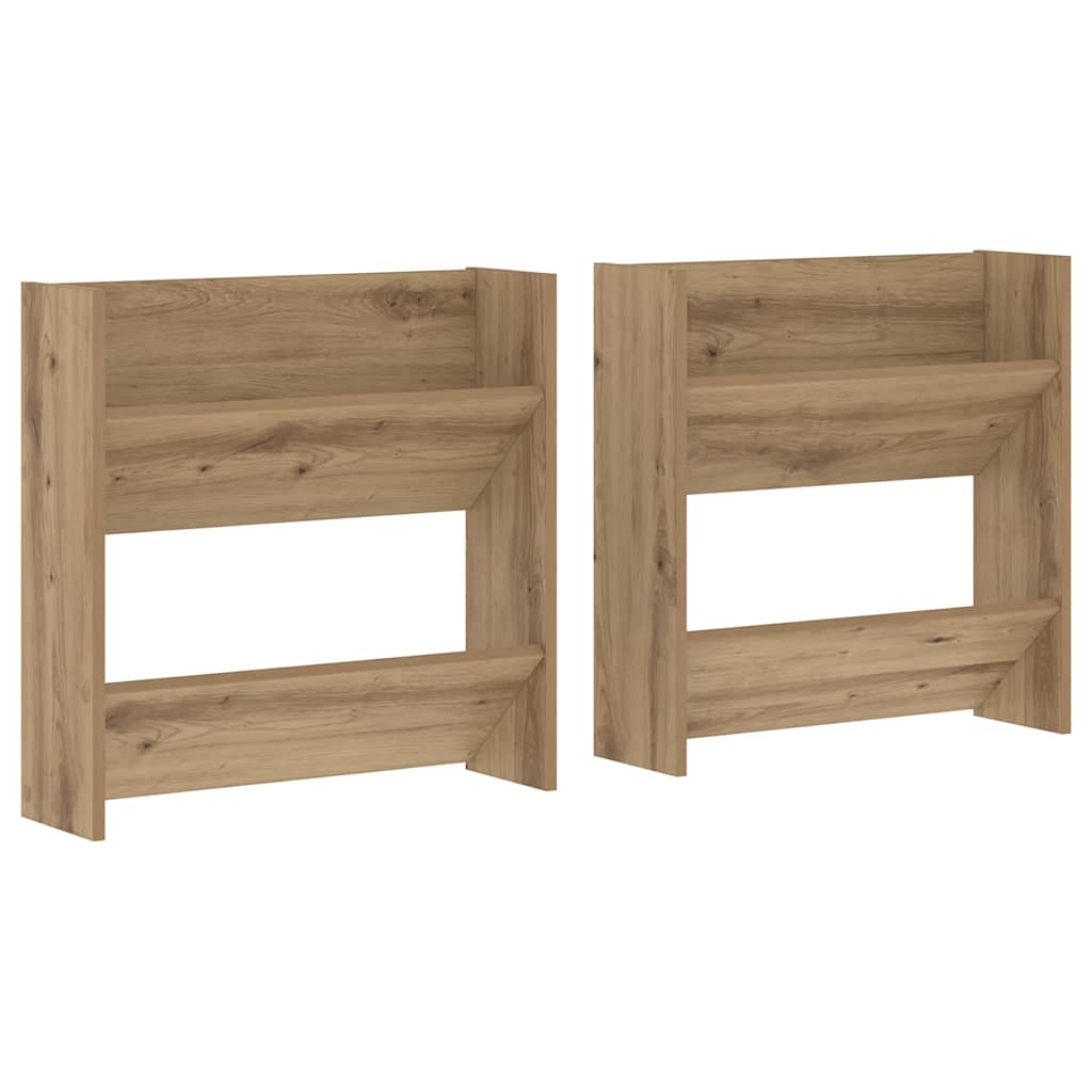 Shoe Cabinet 2 pcs Artisan Oak 60 x 18 x 60 cm Engineered Wood