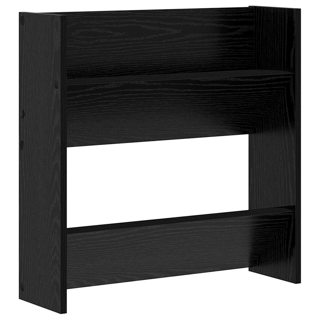 Shoe Cabinet Black Oak 60 x 18 x 60 cm Engineered Wood