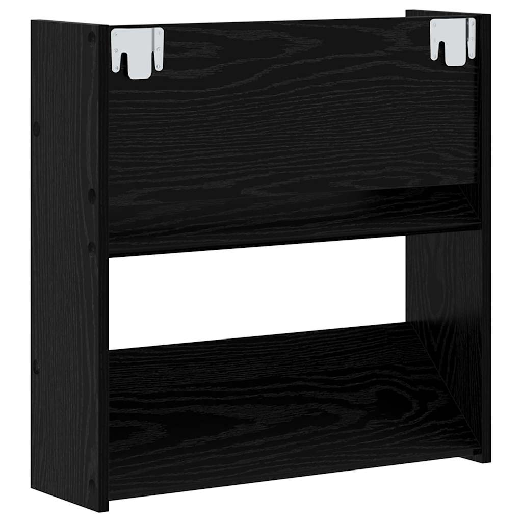 Shoe Cabinet Black Oak 60 x 18 x 60 cm Engineered Wood