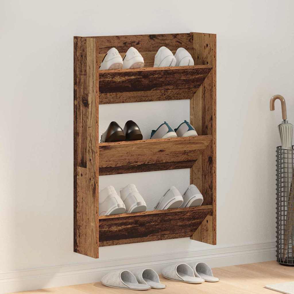 Shoe Cabinet Old Wood 60 x 18 x 90 cm Engineered Wood