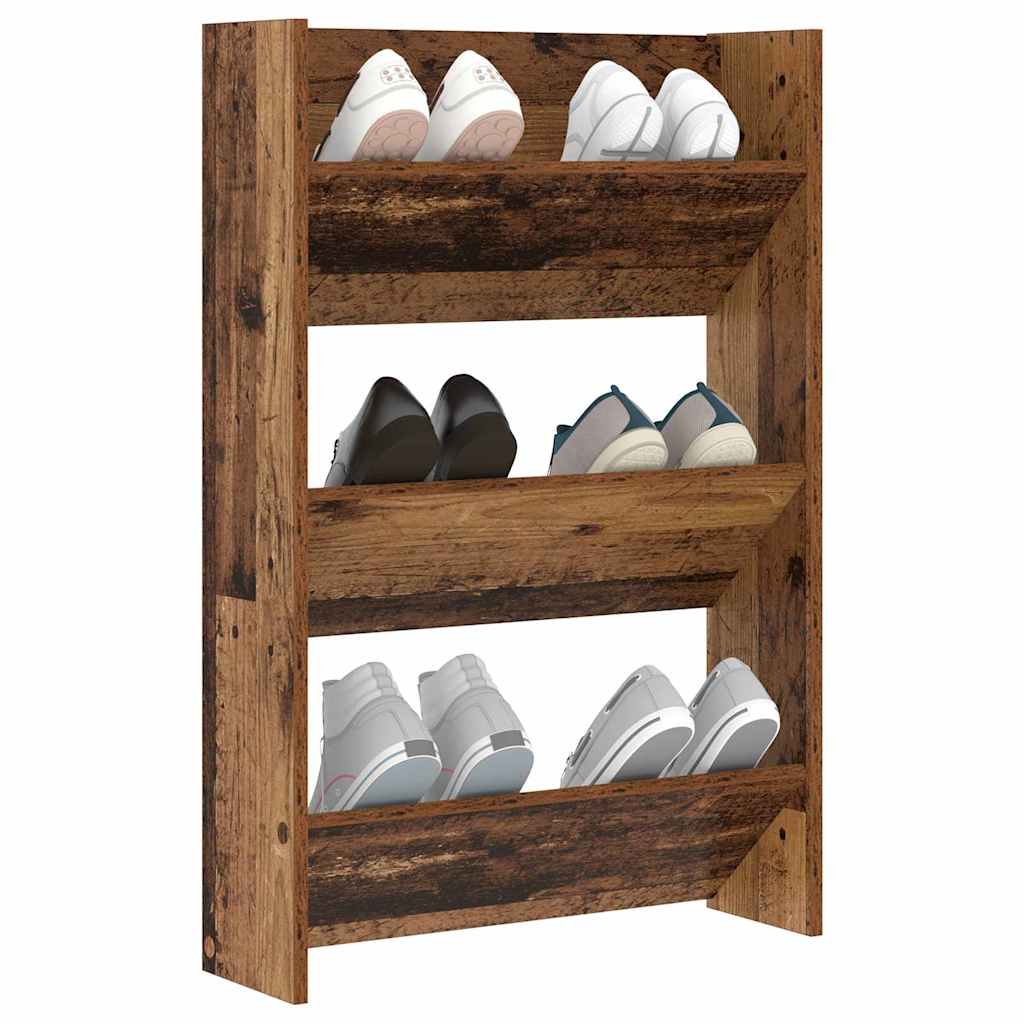 Shoe Cabinet Old Wood 60 x 18 x 90 cm Engineered Wood