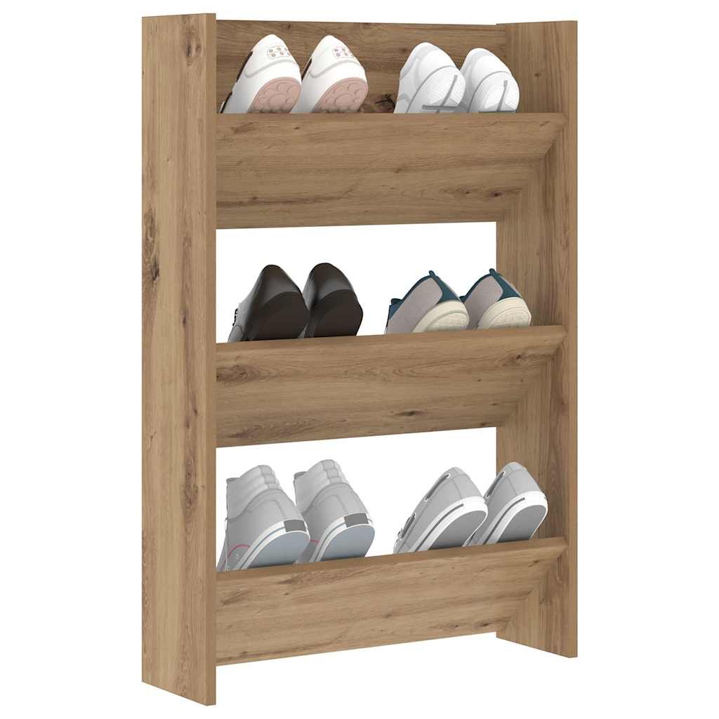 Shoe Cabinet Artisan Oak 60 x 18 x 90 cm Engineered Wood