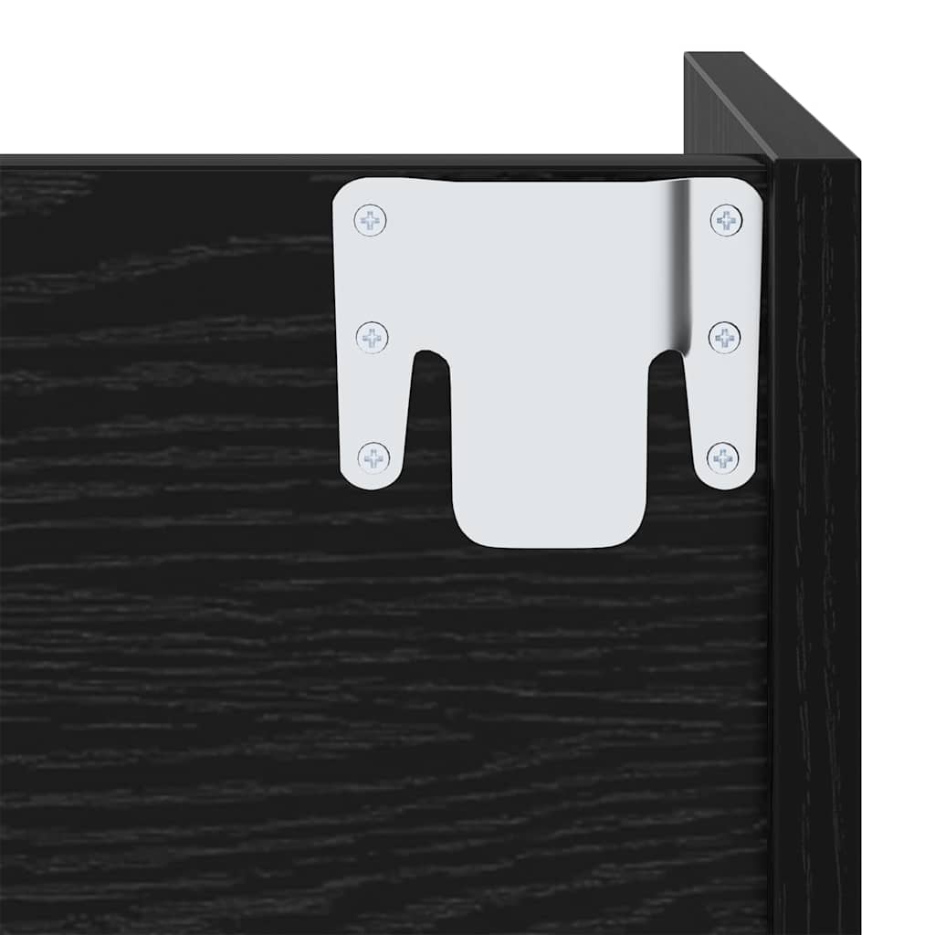 Shoe Cabinet 2 pcs Black Oak 60 x 18 x 90 cm Engineered Wood