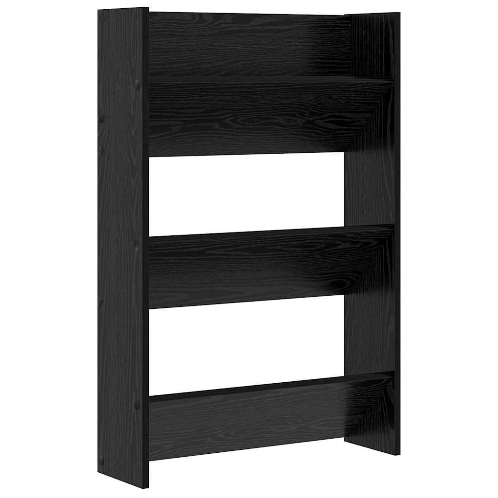 Shoe Cabinet 2 pcs Black Oak 60 x 18 x 90 cm Engineered Wood