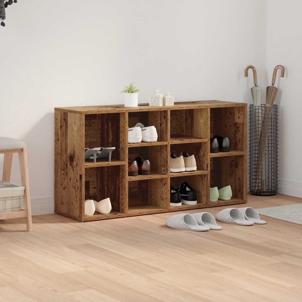 Shoe Bench Old Wood 103 x 30 x 54.5 cm Engineered Wood