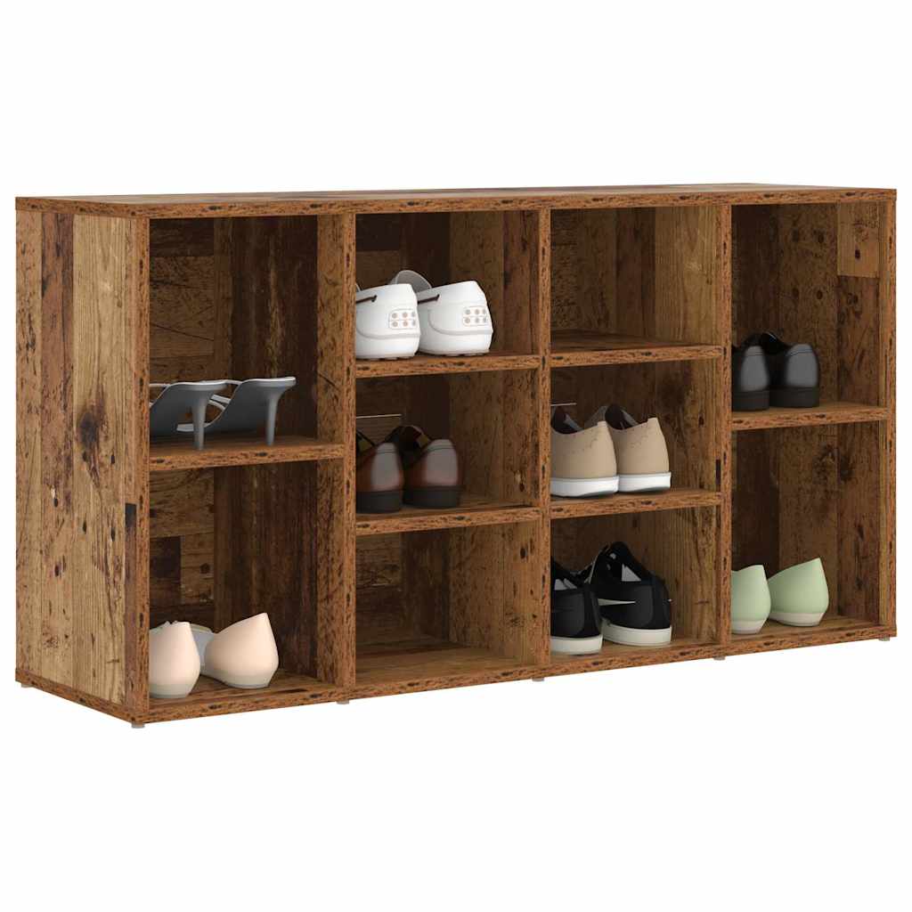 Shoe Bench Old Wood 103 x 30 x 54.5 cm Engineered Wood