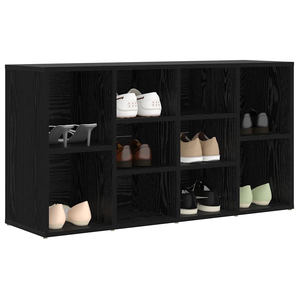 Shoe Bench Black Oak 103 x 30 x 54.5 cm Engineered Wood