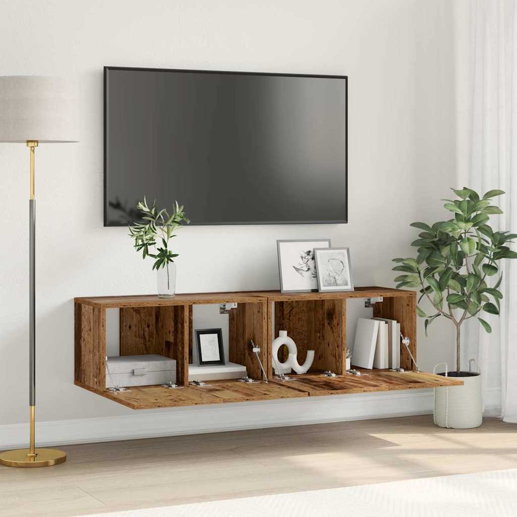 TV Cabinet Set Wall-mounted 2 pcs Multicolour 60 x 30 x 30 cm