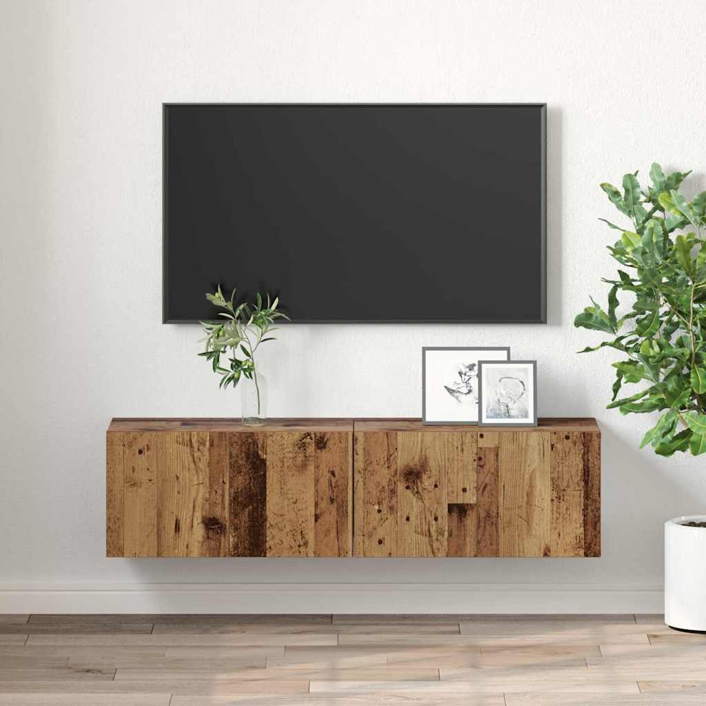 TV Cabinet Set Wall-mounted 2 pcs Multicolour 60 x 30 x 30 cm
