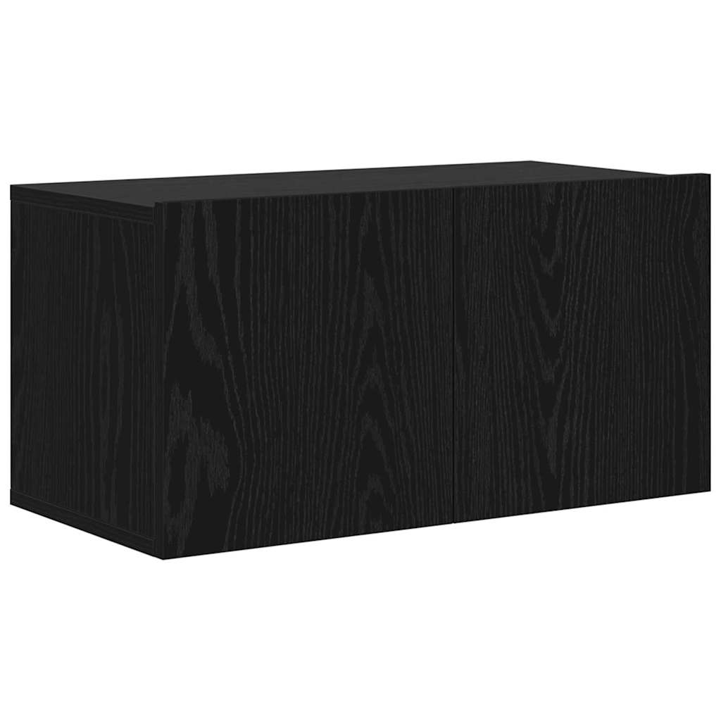 TV Cabinet Set Black 60 x 30 x 30 cm Engineered Wood
