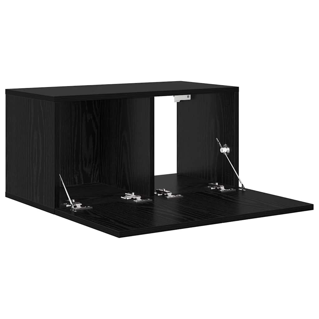TV Cabinet Set Black 60 x 30 x 30 cm Engineered Wood