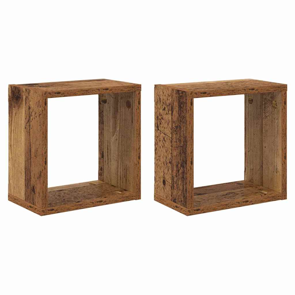 Wall Shelves with Shelf Wall-mounted Old Wood Engineered Wood