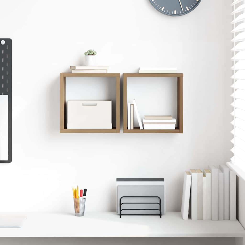 Wall Shelves 2 pcs Artisan Oak Engineered Wood