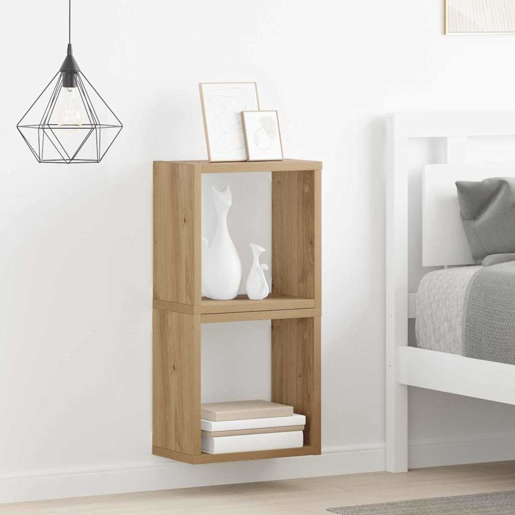 Wall Shelves 2 pcs Artisan Oak Engineered Wood