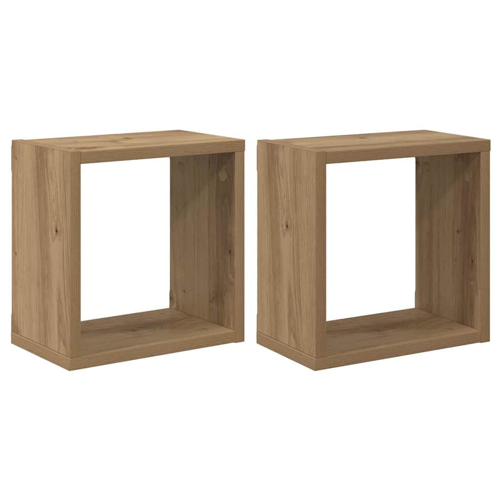 Wall Shelves 2 pcs Artisan Oak Engineered Wood