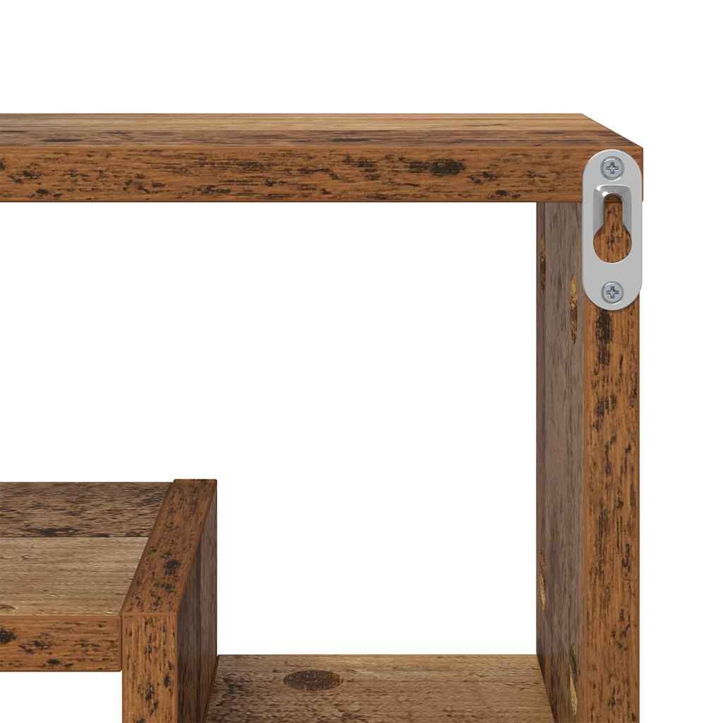 Wall Shelf with Shelf Old wood 82 x 15 x 51 cm Engineered wood
