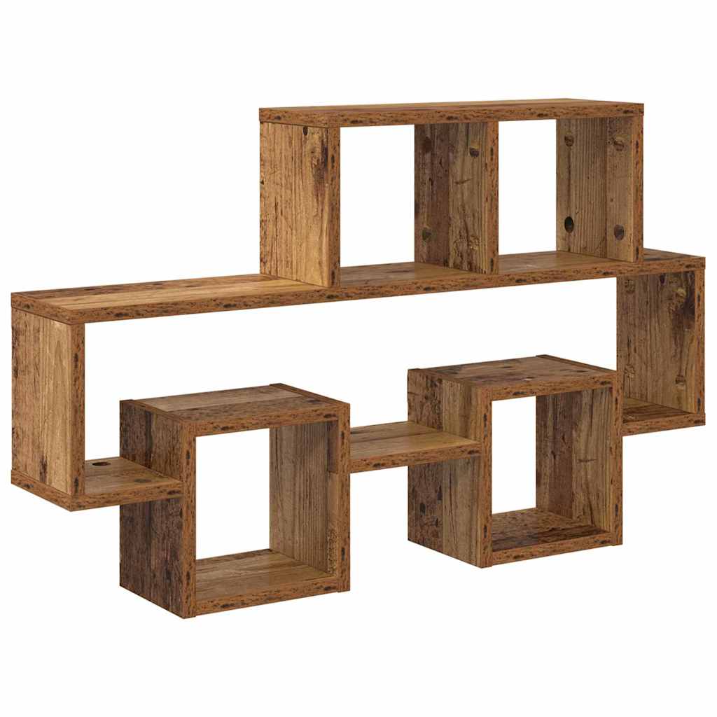 Wall Shelf with Shelf Old wood 82 x 15 x 51 cm Engineered wood