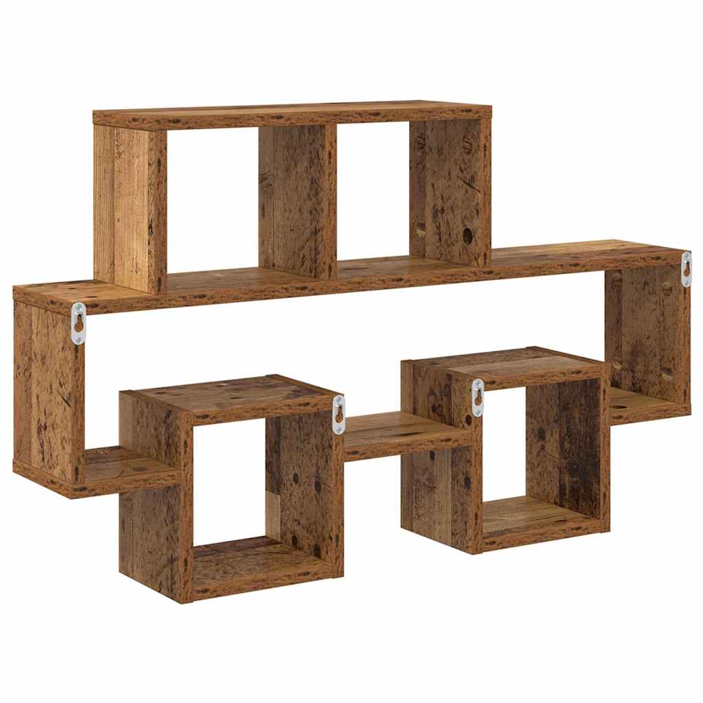 Wall Shelf with Shelf Old wood 82 x 15 x 51 cm Engineered wood