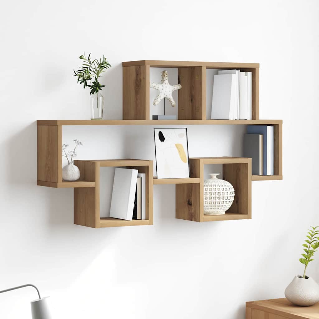 Wall Shelf Artisan oak 82 x 15 x 51 cm Engineered wood