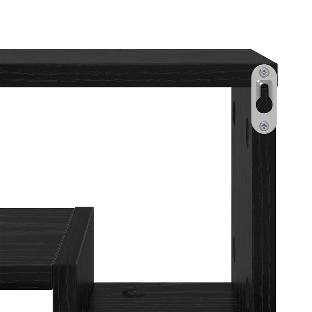 Wall Shelf Wall-Mounted Black oak 82 x 15 x 51 cm