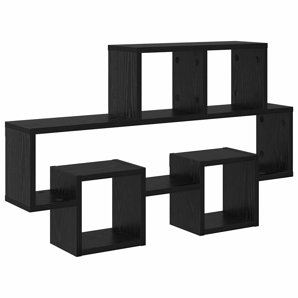 Wall Shelf Wall-Mounted Black oak 82 x 15 x 51 cm