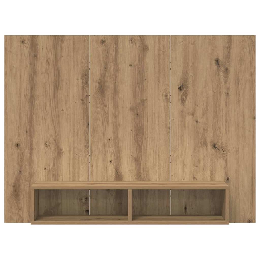 TV Cabinet Set 120 x 23.5 x 90 cm Artisan Oak Engineered Wood