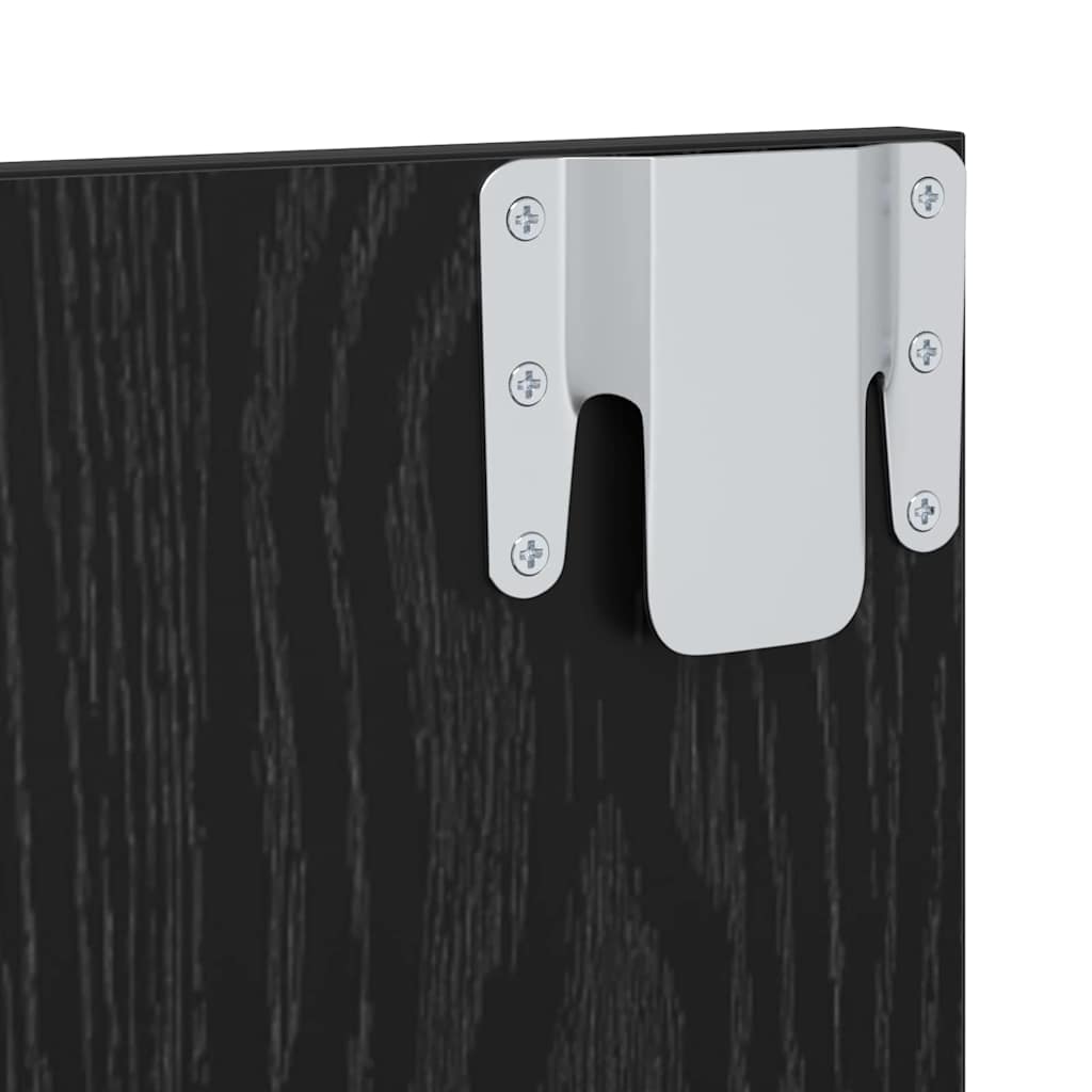 TV Cabinet Set Black Oak 120 x 23.5 x 90 cm Engineered Wood