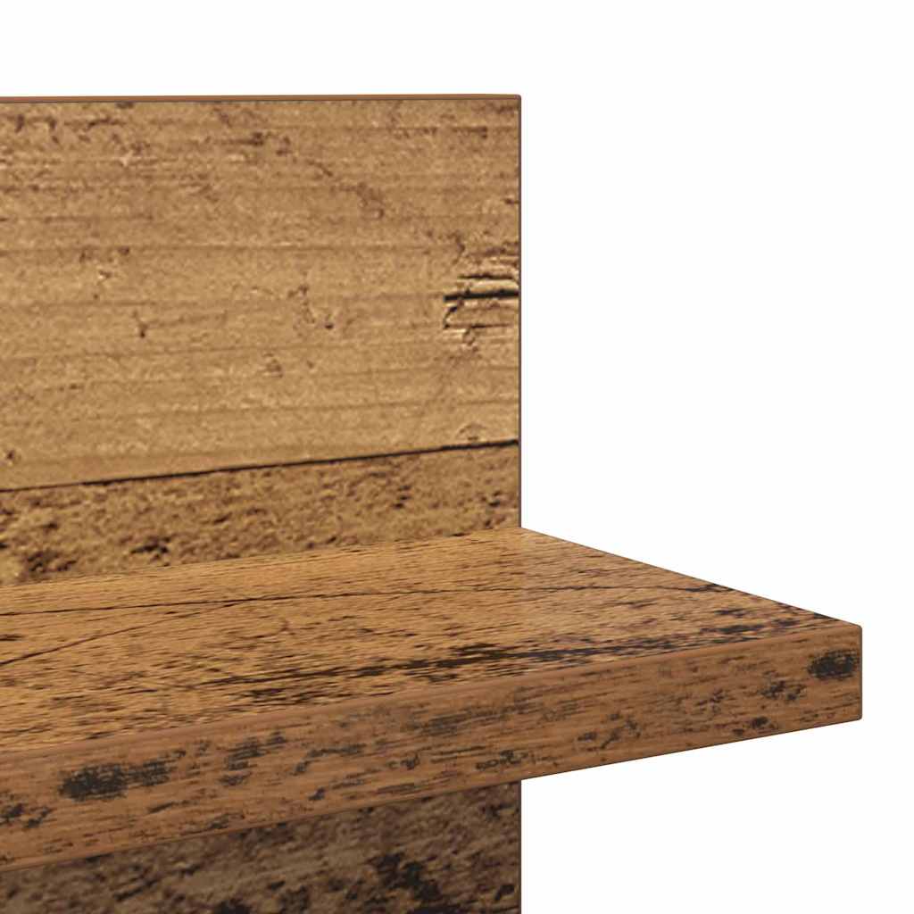 Wall Shelf 2 pcs Old Wood 80 x 11.5 x 18 cm Engineered Wood
