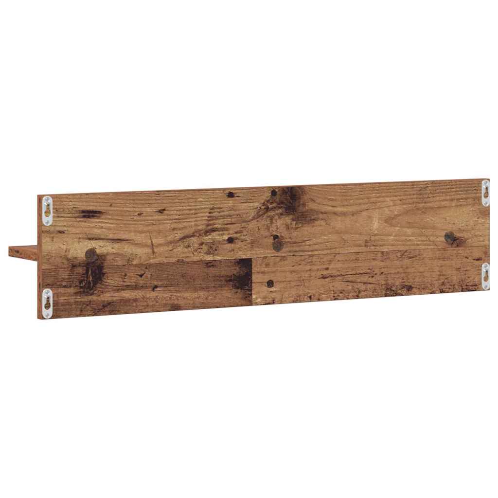 Wall Shelf 2 pcs Old Wood 80 x 11.5 x 18 cm Engineered Wood