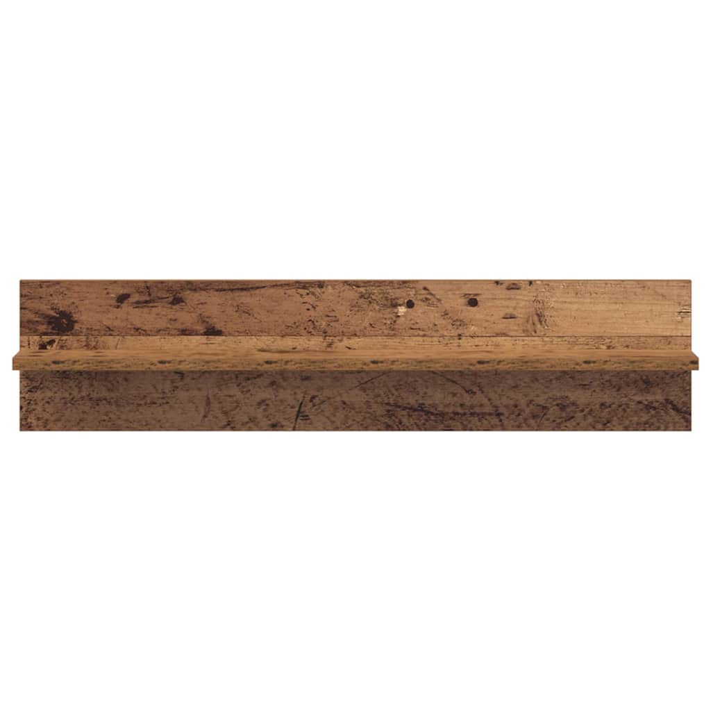 Wall Shelf 2 pcs Old Wood 80 x 11.5 x 18 cm Engineered Wood