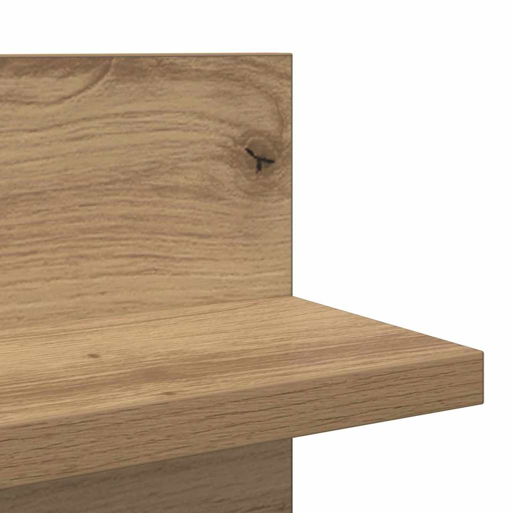 Wall Shelf 2 pcs Artisan Oak 80 x 11.5 x 18 cm Engineered Wood