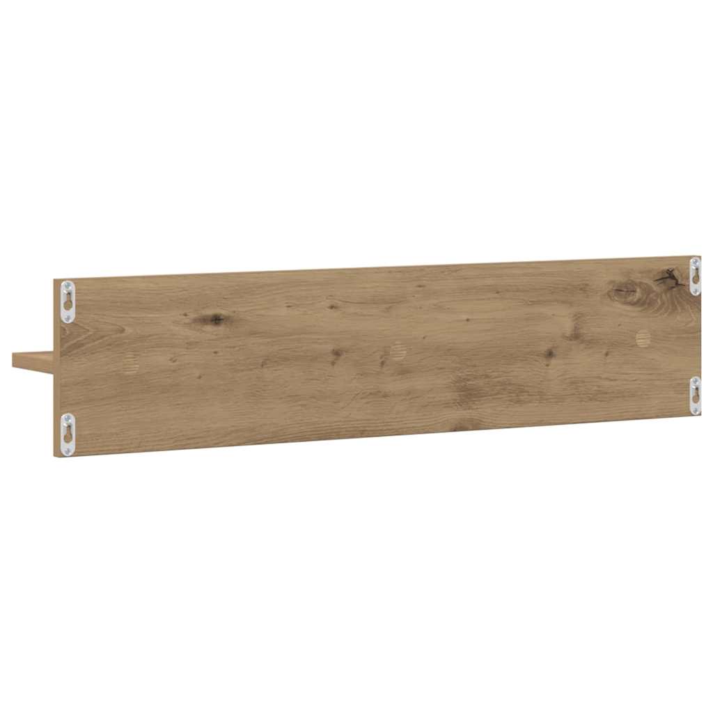 Wall Shelf 2 pcs Artisan Oak 80 x 11.5 x 18 cm Engineered Wood