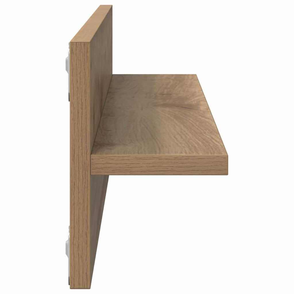 Wall Shelf 2 pcs Artisan Oak 80 x 11.5 x 18 cm Engineered Wood