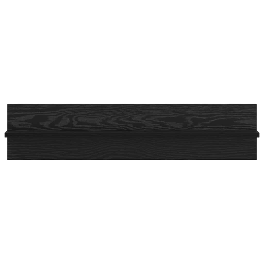 Wall Shelf 2 pcs Black Oak 80 x 11.5 x 18 cm Engineered Wood